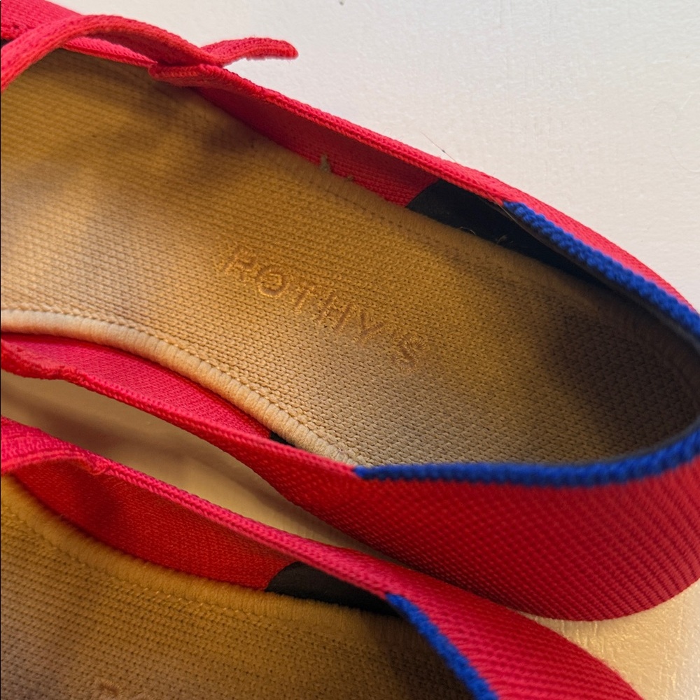 Rothys Red Square Mary Janes size 9 - Picture 2 of 5